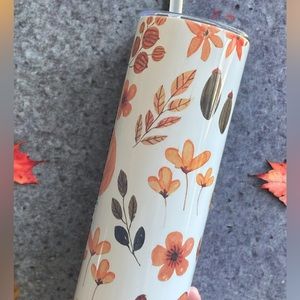 Fall Watercolor Tumbler 20oz handmade